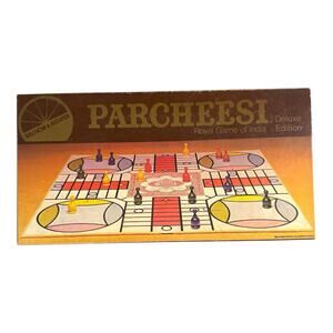 Vintage 1982 Parcheesi Board Game Deluxe Edition Selchow Righter 100% COMPLETE